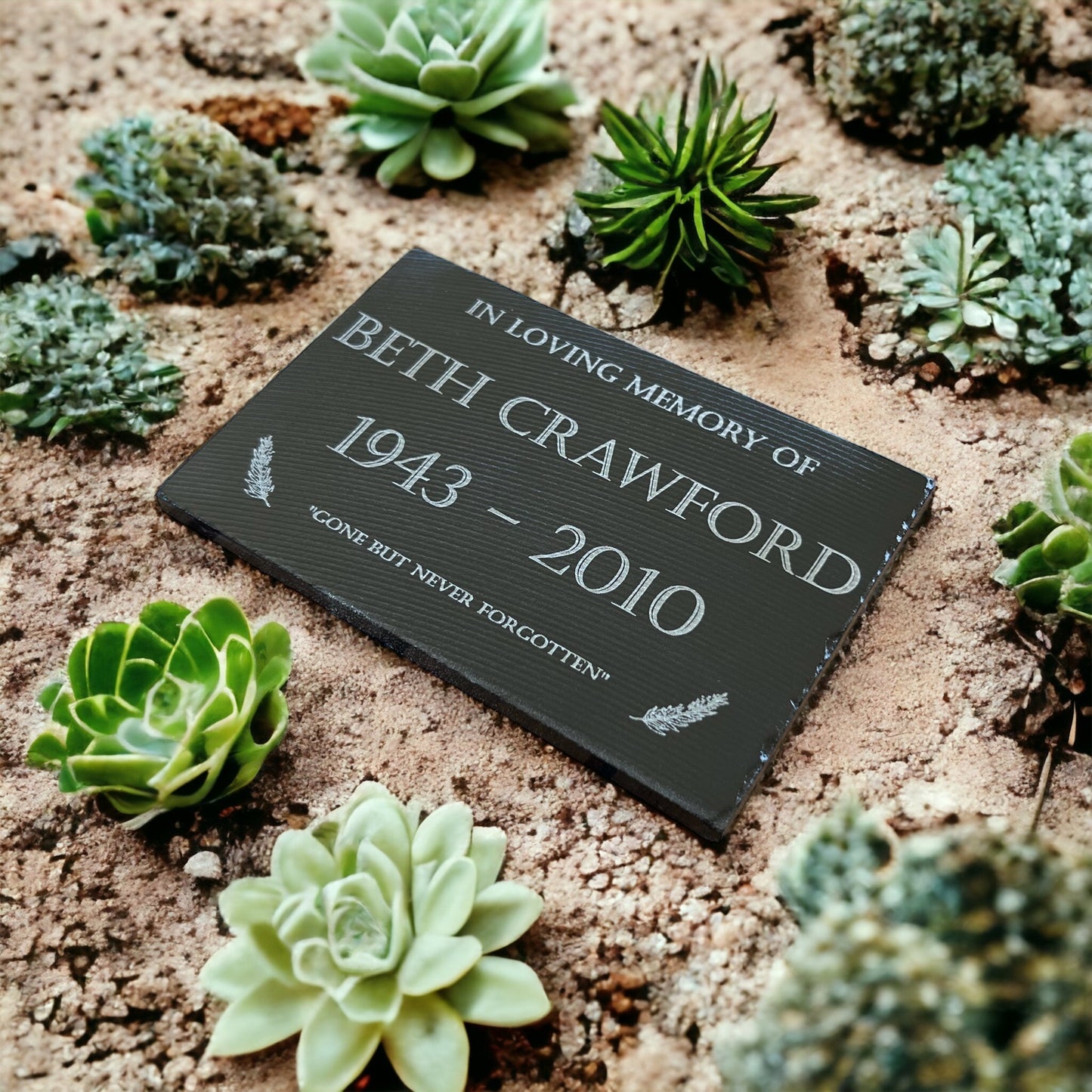 Personalized Memorial Plaque – Engraved Slate Remembrance Gift